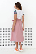 Summer midi skirt with ruffle waist and wide belt NENKA 3103062 photo №4