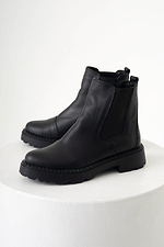 Women's leather Chelsea boots black  4206062 photo №2