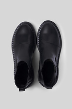 Женские кожаные ботинки челси черные  4206062 фото №3