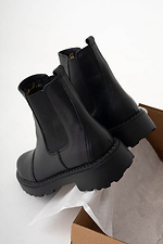 Women's leather Chelsea boots black  4206062 photo №7
