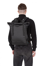 Schwarzer Rolltop-Rucksack mit Laptoptasche GARD 8011062 Foto №1