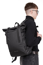 Schwarzer Rolltop-Rucksack mit Laptoptasche GARD 8011062 Foto №2