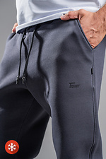 Чоловічі теплі спортивні штани Jogger Попільно-сині Teamv 8034062 фото №6