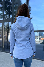 Непромокаемая куртка ветровка с капюшоном лавандового цвета AllReal 8042062 фото №5