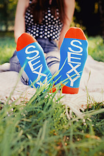 Набір з 2 пар бавовняних шкарпеток з написом M-SOCKS 2040063 фото №3
