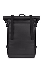Черный большой рюкзак ролл-топ из эко-кожи GARD 8011063 фото №4