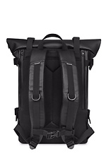 Черный большой рюкзак ролл-топ из эко-кожи GARD 8011063 фото №6