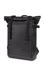 Черный большой рюкзак ролл-топ из эко-кожи GARD 8011063 фото №9