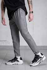 Коттоновые классические брюки с затяжками на поясе Without 8055063 фото №1