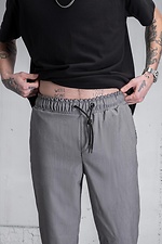 Cotton dress pants with drawstring waist Without 8055063 photo №5
