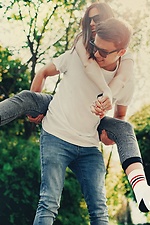 Набор принтованных носков в подарок для влюбленных с надписями M-SOCKS 2040064 фото №2
