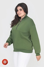 Isolierte Damenjacke KAROLINA in der Farbe Khaki, Stehkragen mit Reißverschluss Garne 3041064 Foto №2