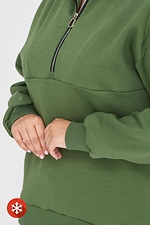 Isolierte Damenjacke KAROLINA in der Farbe Khaki, Stehkragen mit Reißverschluss Garne 3041064 Foto №4