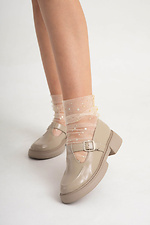 Beige patent leather low heels  4206064 photo №1