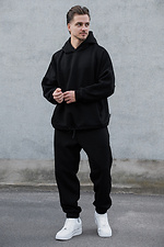 Herren Fleece-Trainingsanzug Miror Black Without 8056064 Foto №2