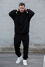 Herren Fleece-Trainingsanzug Miror Black Without 8056064 Foto №3