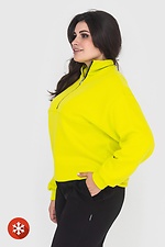 Insulated women's jacket KAROLINA yellow, stand-up collar with zipper Garne 3041065 photo №3