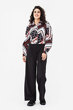 Women's cropped shirt CINDY with wide sleeves in print Garne 3042065 photo №2