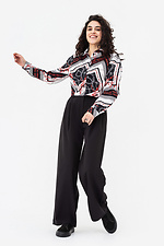 Women's cropped shirt CINDY with wide sleeves in print Garne 3042065 photo №4