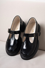 Black patent leather flat shoes  4206065 photo №1