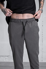 Cotton dress pants with drawstring waist Without 8055065 photo №5