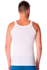 White cotton tank top for men with straps Emy 2021066 photo №2