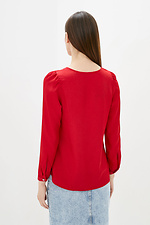 Classic NELLI blouse with long sleeves and slits Garne 3038066 photo №3