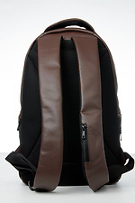 Компактный рюкзак унисекс шоколадного цвета из качественной искусственной кожи SamBag 8045066 фото №7