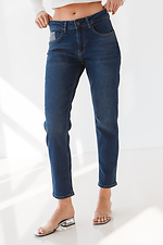 Сині весняні джинси бойфренди завужені до низу  4009067 фото №1