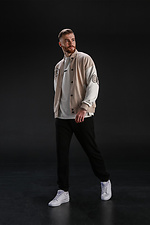 Men's bomber jacket with buttons Oversize Petlia 23 Sandy with milky Teamv 8034067 photo №2