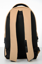 Kompaktowy beżowy plecak unisex wykonany z wysokiej jakości sztucznej skóry SamBag 8045067 zdjęcie №3