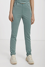 THIERRY suede women's suit: green top and high pants Garne 3040068 photo №4