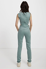 THIERRY suede women's suit: green top and high pants Garne 3040068 photo №5