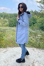 Autumn parka windbreaker in lavender color, long with hood AllReal 8042069 photo №4