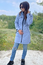 Autumn parka windbreaker in lavender color, long with hood AllReal 8042069 photo №5