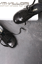 Лаковые туфли черного цвета на низком ходу  4205070 фото №3