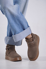 Winter suede boots caramel color 4207070 photo №1