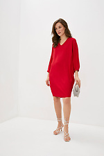 Красное оверсайз платье GAMMA с широкими рукавами на манжетах Garne 3038071 фото №2
