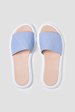 Damen-Flip-Flops aus blauem Leder 4206071 Foto №3