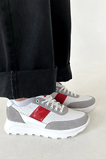 Perforierte Damen-Sneaker aus Echtleder 4207071 Foto №2