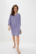 Фиолетовое оверсайз платье GAMMA с широкими рукавами на манжетах Garne 3038072 фото №2