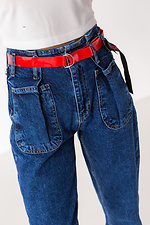 Loose blue jeans mom slouchy spring  4009072 photo №4
