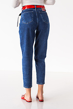 Loose blue jeans mom slouchy spring  4009072 photo №6