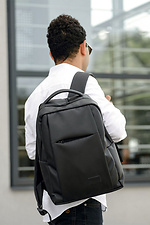Large black leatherette backpack SamBag 8045072 photo №2