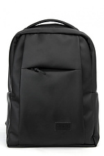 Large black leatherette backpack SamBag 8045072 photo №8