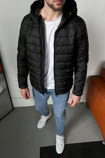 Kurze wattierte Jacke mit Reißverschluss und Kapuze TUR WEAR 8037073 Foto №2