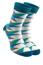 Набір з 3 пар бавовняних шкарпеток з яскравим принтом M-SOCKS 2040074 фото №2
