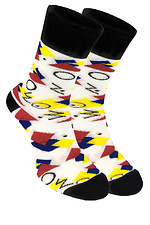Pack of 3 pairs of colorful printed cotton socks M-SOCKS 2040074 photo №3