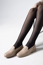 Women's beige leather shoes.  4206075 photo №2