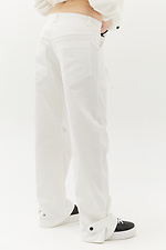 High rise BAGGI cotton wide leg cargo pants with large pockets Garne 3040076 photo №5